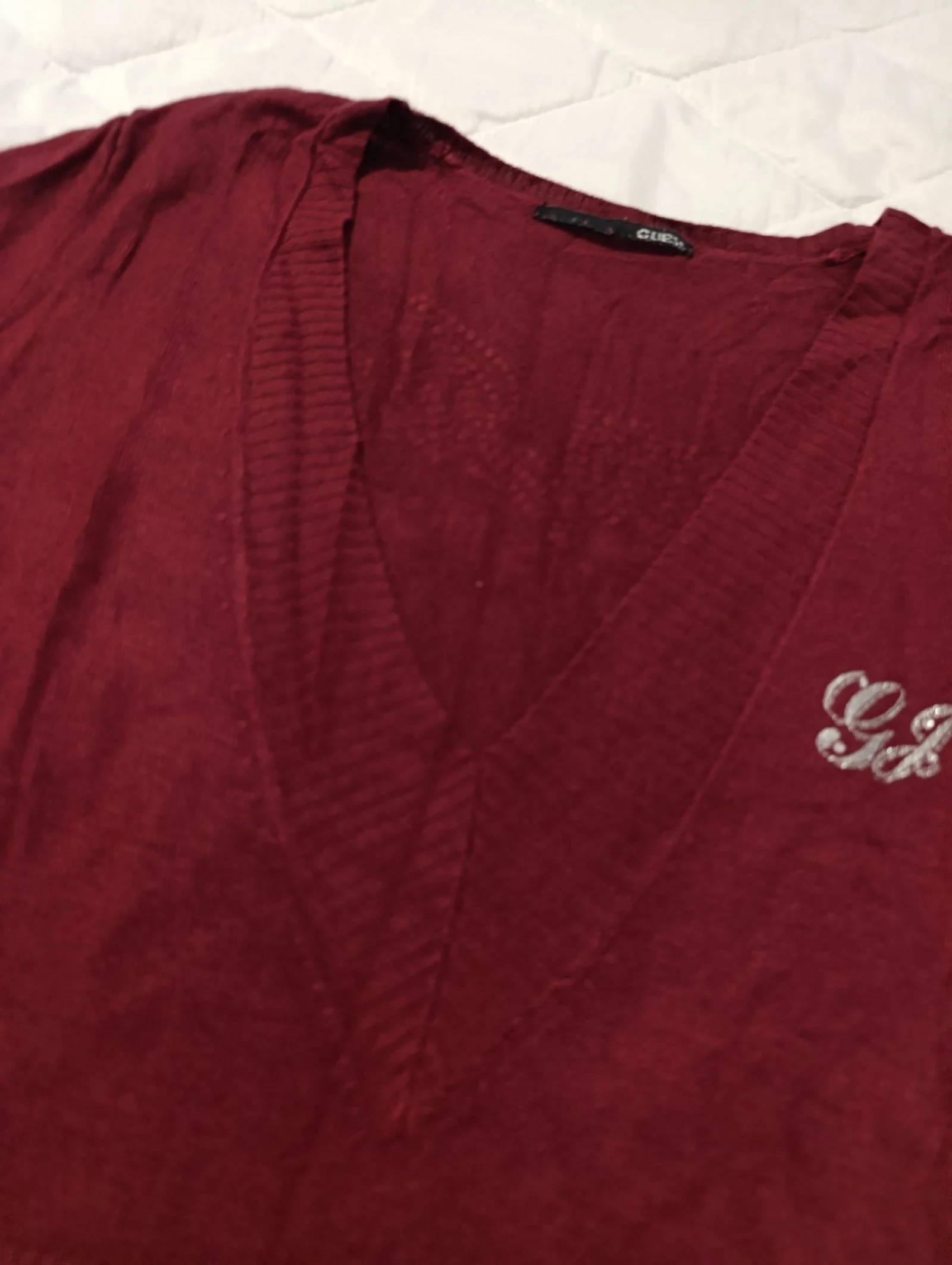 Jersey burgundy Guess Jeans talla xs – photo 6